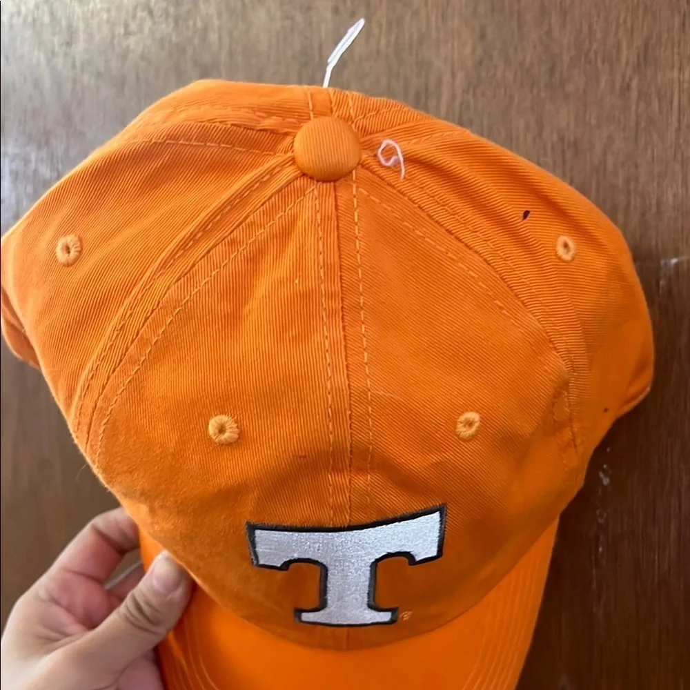 Orange Baseball Cap with T Logo